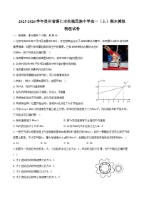 2025-2026学年贵州省铜仁市松桃民族中学高一（上）期末物理模拟试卷（含答案）