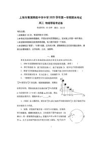 上海市青浦高级中学2025-2026学年高三上学期期末物理试题