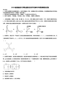 2026届湖南省长沙麓山国际实验学校高考冲刺物理模拟试题含解析