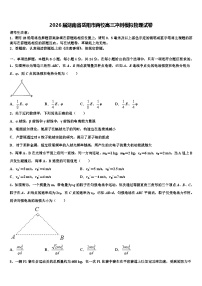 2026届湖南省岳阳市两校高三冲刺模拟物理试卷含解析
