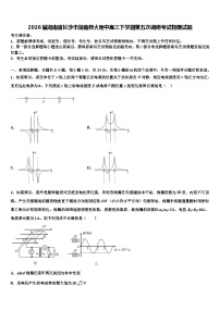 2026届湖南省长沙市湖南师大附中高三下学期第五次调研考试物理试题含解析