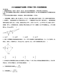 2026届湖南省宁远县第一中学高三下第一次测试物理试题含解析