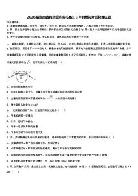 2026届湖南省百所重点名校高三3月份模拟考试物理试题含解析