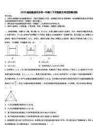 2026届湖南省安乡县一中高三下学期联合考试物理试题含解析