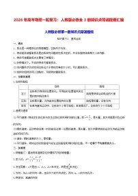 2026年高考物理一轮复习：人教版必修全3册知识点背诵提纲汇编 讲义