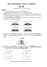 2026届广西智桂大联考高三上学期12月名校联考物理试卷（有解析）