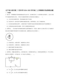 2024-2025学年辽宁省大连市第二十四中学高二上学期期末考试物理试卷（有解析）