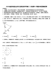 2026届吉林省白山市长白县实验中学高三3月份第一次模拟考试物理试卷含解析