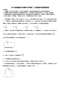 2026届湖南省长沙县第六中学高三3月份模拟考试物理试题含解析
