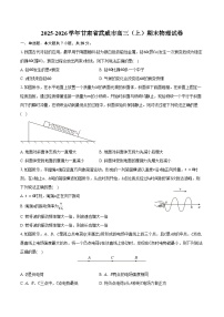 2025-2026学年甘肃省武威市高三（上）期末物理试卷（含答案）