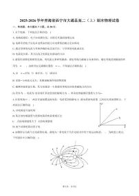 2025-2026学年青海省西宁市大通县高二（上）期末物理试卷（含答案）