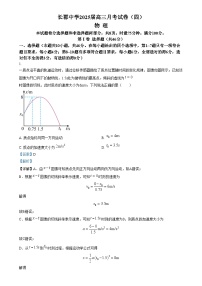 湖南省长沙市长郡中学2024-2025学年高三上学期月考卷（四）物理试题  Word版含解析