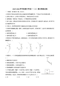 2025-2026学年海南省海南中学高一（上）期末物理试卷（含答案）