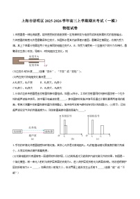 上海市崇明区2025-2026学年高三上学期期末考试（一模）物理试卷（含解析）