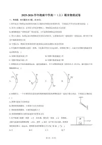 2025-2026学年海南省海南中学高一（上）期末物理试卷（含答案）