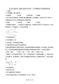 2025-2026学年北京市延庆区高二上学期期末考试物理试卷（含答案）