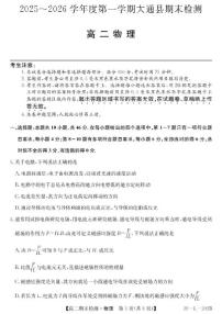 青海省西宁市大通县2025~2026学年期末检测高二上物理试卷(含答案)