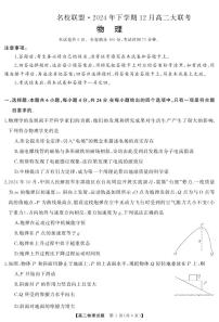 湖南省名校联盟2024-2025学年高二上学期12月联考物理试题（含答案）
