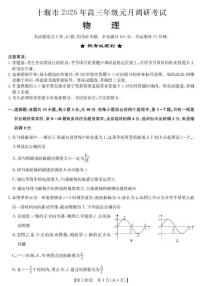 2026届湖北省十堰市高三上学期元月调研考试（一模）物理试卷（含解析）