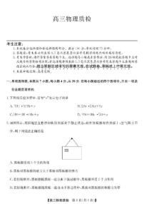 2026届广东省梅州高三上学期期末物理试题（含解析）