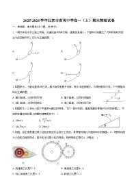 2025-2026学年北京市育英中学高一（上）期末物理试卷（含解析）