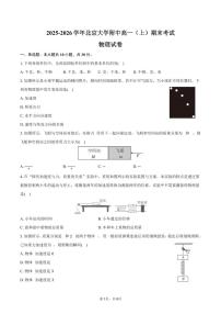 2025-2026学年北京大学附中高一（上）期末物理试卷（含答案）