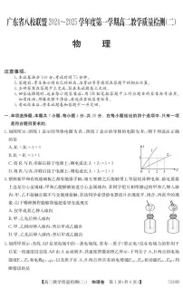 广东省八校联盟2024-2025学年高二上学期教学质量检测（二）物理试题（含答案）