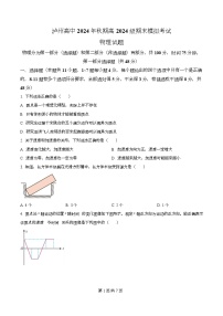 四川省泸州高级中学2024-2025学年高一上学期期末模拟考试物理试题（Word版附解析）