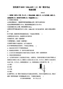 河南周口市扶沟县高级中学2025-2026学年高一上学期期末考试物理试题含答案
