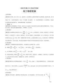 2025届湖北省新八校协作体高三下学期5月壮行考物理试卷（含答案）