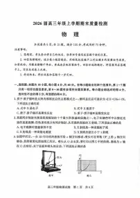 2026届武汉市武昌区2月高三上学期期末考试物理试题及答案