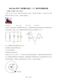 2025-2026学年广东省肇庆市高三（上）期末考试物理试卷（含解析）