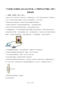 2025-2026学年广东省佛山市南海区高二上学期学业水平测试（期中）物理（含答案）试卷