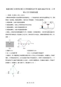 2025-2026学年福建省厦门市思明区厦门大学附属科技中学高二上学期1月月考物理试题（含解析）