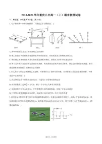 2025-2026学年重庆八中高一（上）期末物理试卷（含答案）