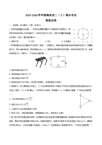 2025-2026学年湖南省高二（上）期末物理试卷（含答案）