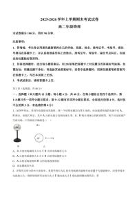 云南玉溪市2025-2026学年高二上学期期末考试物理试卷（含答案）