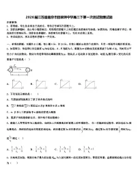 2026届江苏省南京市田家炳中学高三下第一次测试物理试题含解析