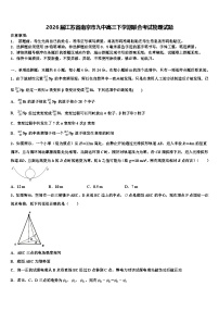 2026届江苏省南京市九中高三下学期联合考试物理试题含解析