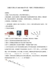 2025-2026学年安徽省马鞍山市高一物理上学期期末模拟卷3物理试题（含答案）