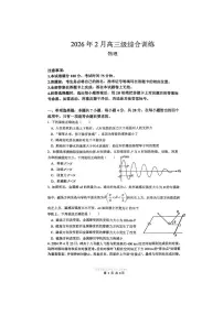 2026年高考模拟物理试题无答案