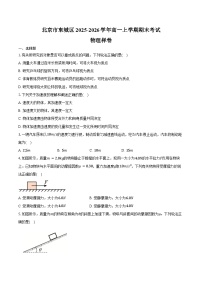 北京市东城区2025-2026学年高一上学期期末考试物理试卷（Word版附答案）