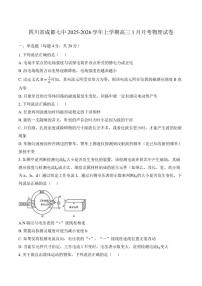 2025-2026学年四川省成都七中上学期高三1月月考物理试卷（含答案）