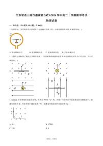 2025-2026学年江苏省连云港市灌南县高二上学期期中考试物理试卷（含答案）