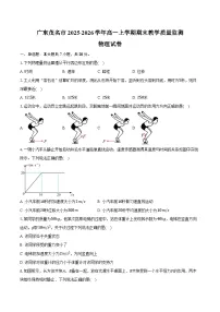 广东茂名市2025-2026学年高一上学期期末教学质量监测物理试卷（含答案）