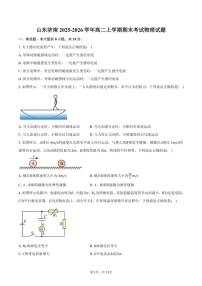 2025-2026学年山东省济南市高二上学期期末考试物理试卷（含答案）