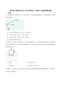 2026届湖北省八校高三上学期期末联考物理试卷（含答案）