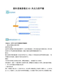 高考物理三轮复习冲刺过关练习易错点03 共点力的平衡（2份，原卷版+解析版）