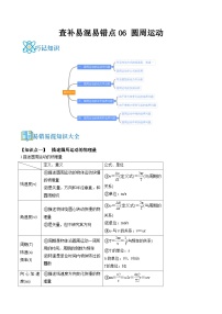 高考物理三轮复习冲刺过关练习易错点06 圆周运动（2份，原卷版+解析版）