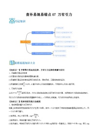 高考物理三轮复习冲刺过关练习易错点07 万有引力（2份，原卷版+解析版）